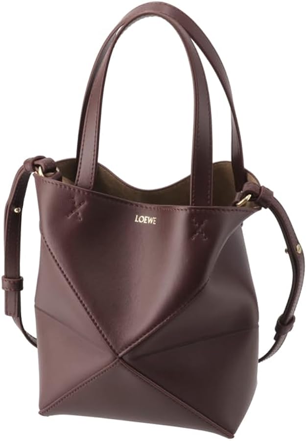 LOEWE パズルトートミニ パズルフォルドトート ミニ（シャイニーカーフ） ブラック - LOEWE